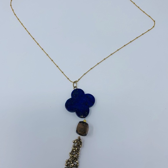 Long quatrefoil tassel necklace - Picture 2 of 6